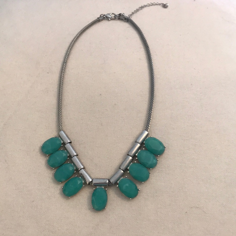 Turquoise color chunky necklace
